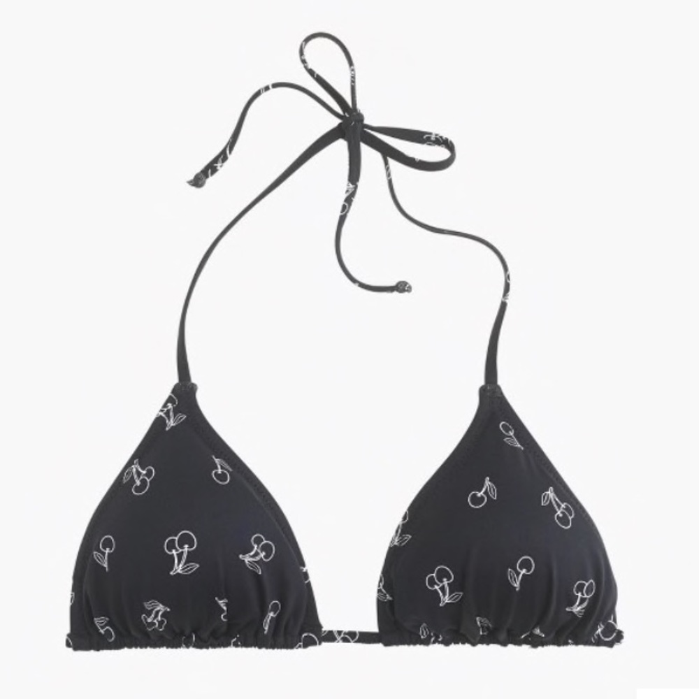 SOLD NEW J. Crew Cherry Print String Bikini Set S - Picture 3 of 6